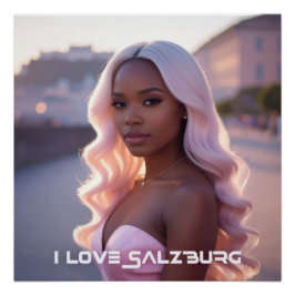 PÔSTER SALZBURG - AUSTRIA - I LOVE SALZBURG