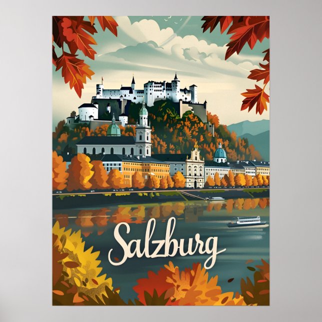 Poster Salzburg Vintage (Frente)