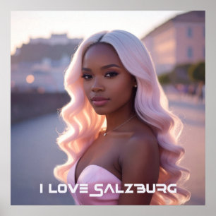 Poster SALZBURGO - ÁUSTRIA - EU AMO SALZburgo
