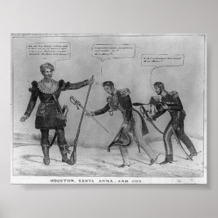 Poster Sam Houston, papai noel Anna, e Cos, 1836