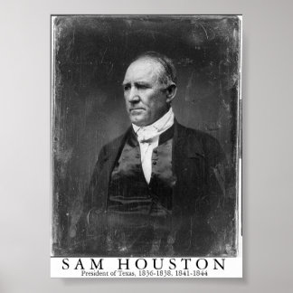 Pôster Sam Houston, Presidente do Texas