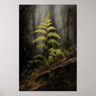 Poster Samambaia Na Floresta Escura Academia, Botânico , 