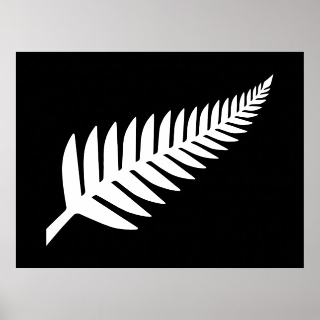 Poster Samambaia Prateada da Nova Zelândia (Frente)