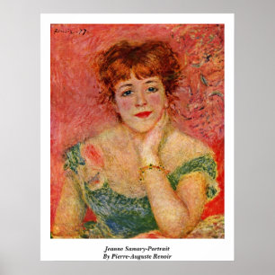 Poster Samary-Retrato de Jeanne por Pierre-Auguste Renoir
