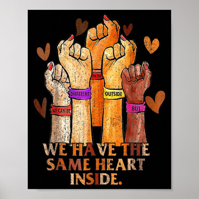 Poster Same Heart Black History Month Blm Melanin Pride W (Frente)
