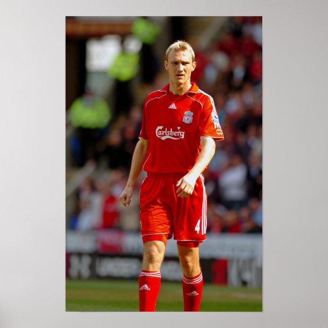 Poster Sami Hyypia Jogando Para Liverpool FC (Frente)