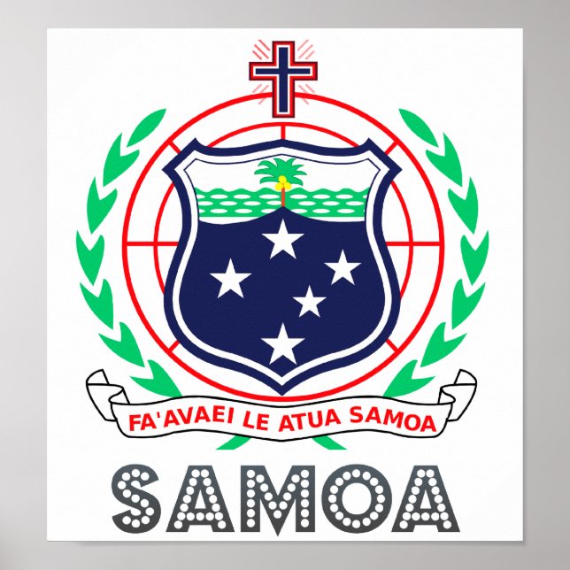 Pôster Samoa Casaco de Armas (Frente)