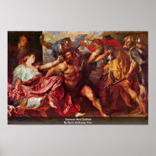 Poster Samson e Delilah por Dyck Anthonis Van