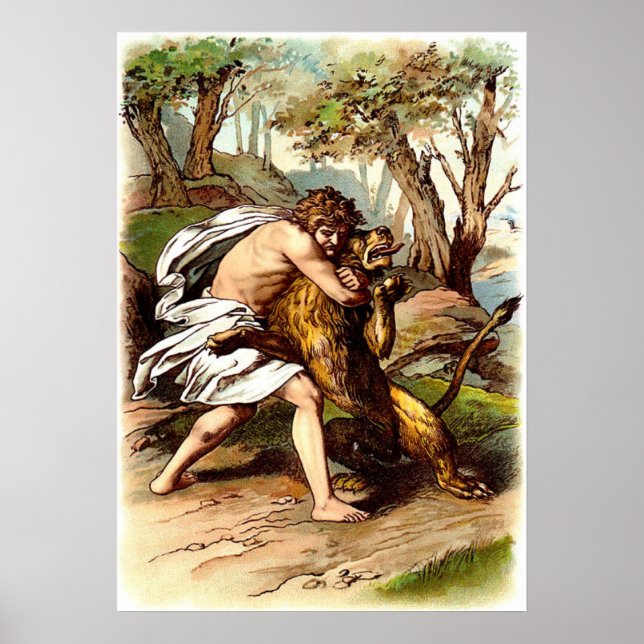 Pôster Samson E O Leão (Frente)