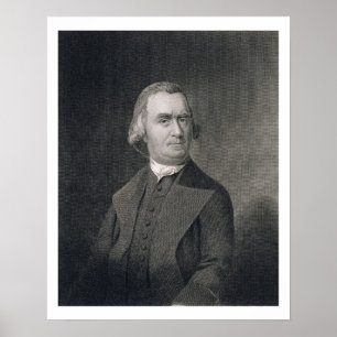 Pôster Samuel Adams, gravado por G.F. Tempestade