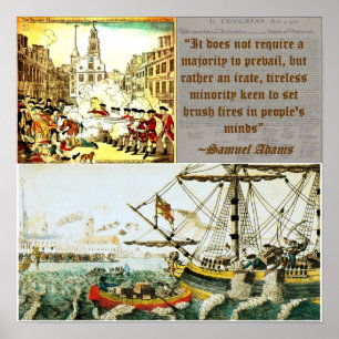 Pôster Samuel Adams - insurreição de Boston