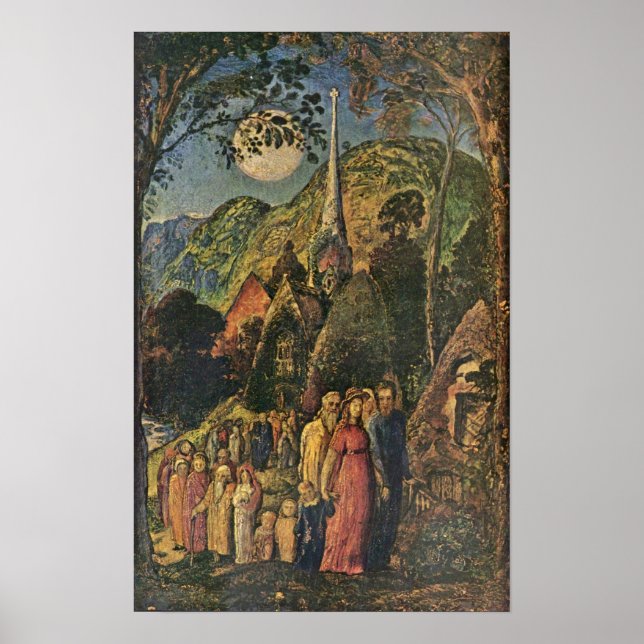 Poster Samuel Palmer - Após o serviço noturno (Frente)