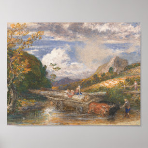 Poster Samuel Palmer - Vagão de madeira atravessando um 