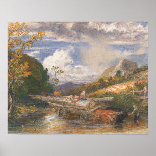 Poster Samuel Palmer - Vagão de madeira atravessando um 