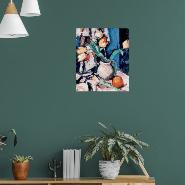 Poster Samuel Peploe, Tulipas em um Jarro Marrom, (Sala de Estar 1)