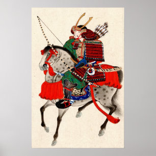Pôster Samurai a cavalo 1878