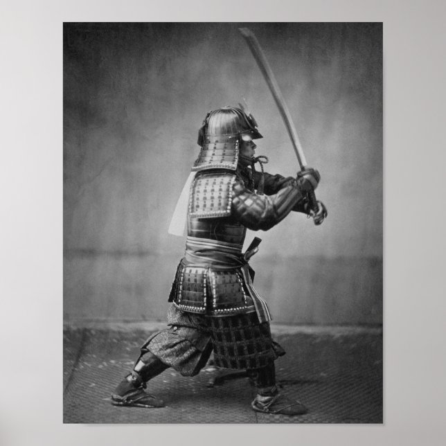 Poster Samurai Branqueando Sua Espada - História Japonesa (Frente)