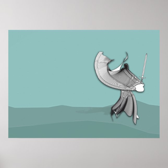 Pôster Samurai digital (Frente)