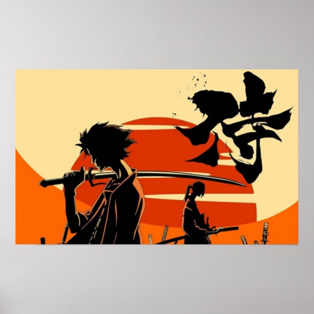 Poster Samurai do Pôr do Sol Vin (Frente)