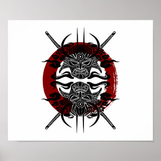 Poster Samurai Enso Circle