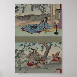 Poster Samurai fêmea cerca dos 1800s