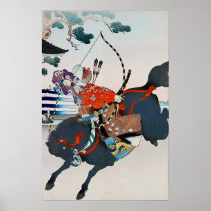 Poster Samurai fotografando um Arco, Ukiyo-e