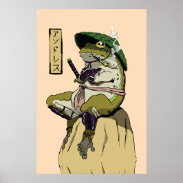 Poster Samurai Frog