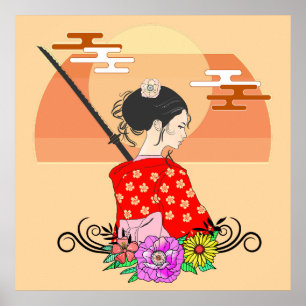 Poster Samurai Girl Onna-Musha