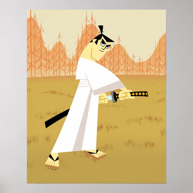 Poster Samurai Jack Drawing Sword (Frente)
