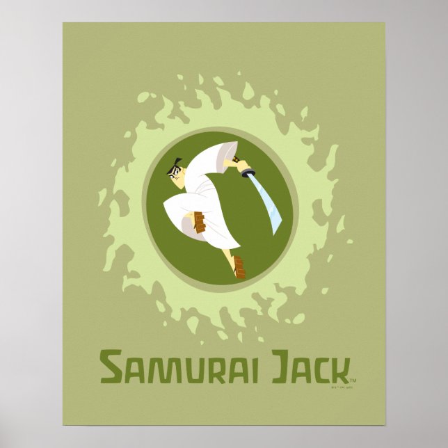 Poster Samurai Jack Pulando Gráfico (Frente)
