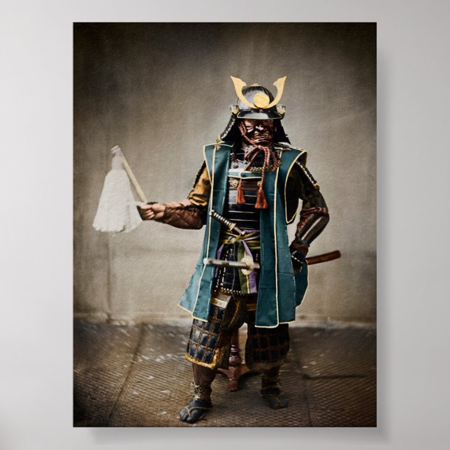 Poster Samurai japonês no comandante Armor (Frente)