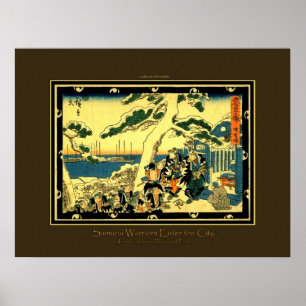 Poster Samurai japonês - Reprodução atualizada