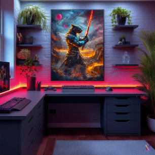 Poster Samurai Pantera Cósmica – Mestre da Lâmina Celesti