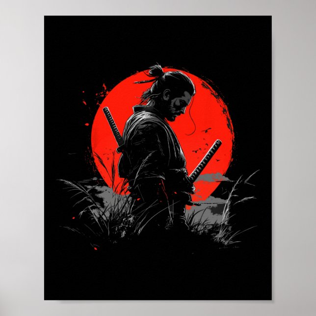 Poster Samurai Spirit Graphic Modern Warrior s (Frente)