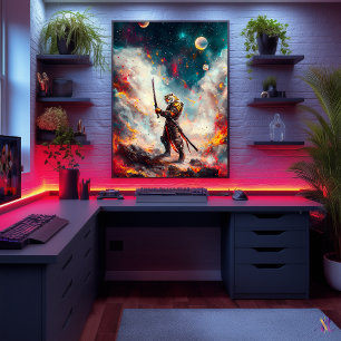 Poster Samurai Tigre Galáctico – Mestre da Lâmina Cósmica