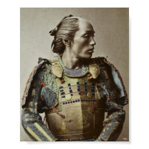 Samurai Vintage Japonês - Foto Mão Colorido