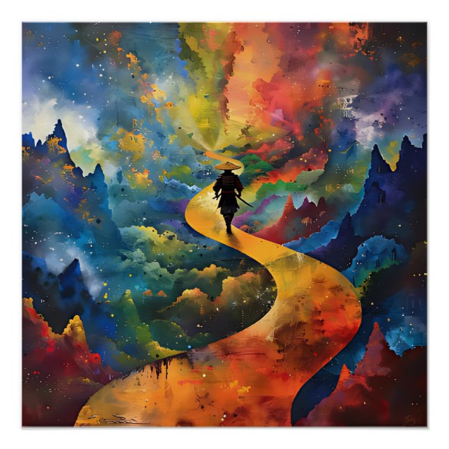 Pôster samurai walks (Frente)