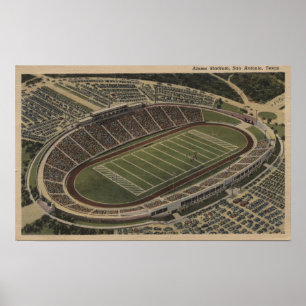 Pôster San Antonio, Texas - Alamo Stadium View
