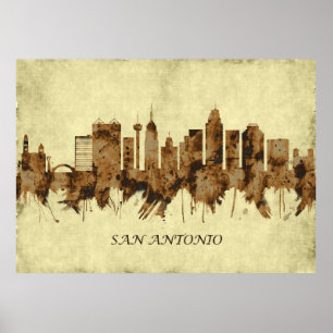 Poster San Antonio Texas Cityscape