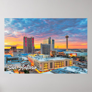 Poster San Antonio, Texas, Estados Unidos