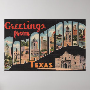 Poster San Antonio, Texas - grandes cenas da letra