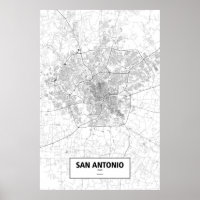 San Antonio, Texas (preto em branco)