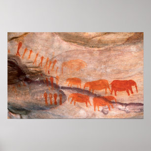 Pôster San, Arte Rupestre Bushman, Cederberg Wilderness