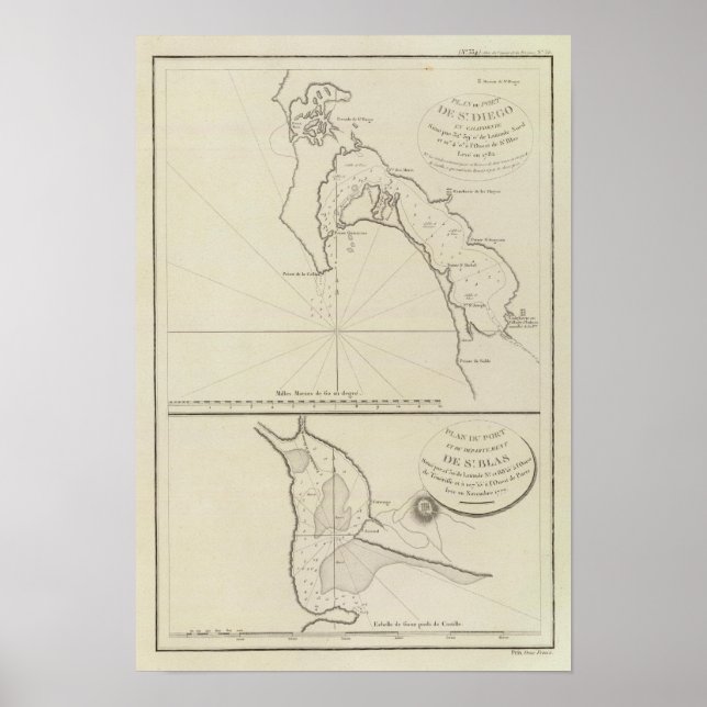 Pôster San Diego Bay Region San Blas Região do México (Frente)