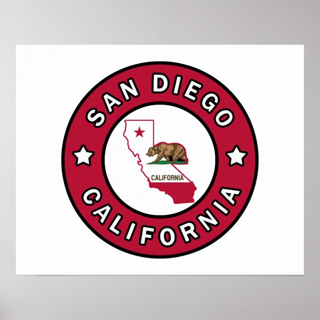 Pôster San Diego California (Frente)