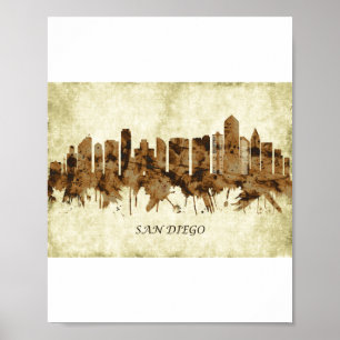 Poster San Diego California Cityscape