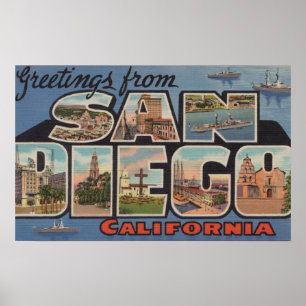 Pôster San Diego, Califórnia - grandes cenas 2 da letra