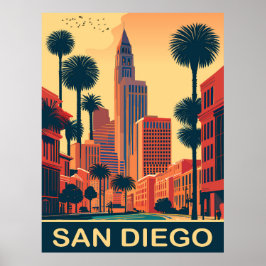 Poster San Diego, Ruas da Cidade, Viagem