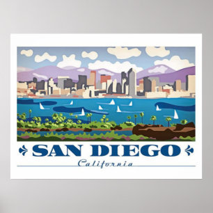 Poster San Diego Skyline