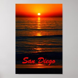 Pôster San Diego Sunset por Bill Kuffrey